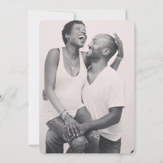 Invitation Mariage en streaming en noir blanc (Dos)