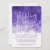 Invitation Mariage en streaming violet ultra violet (Devant)