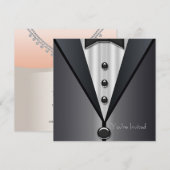 Invitation Mariage en tenue de soirée (Devant / Derrière)