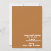 Invitation Mariage en terre cuite afro-américaine mariée et m (Dos)