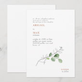 Invitation Mariage en terre cuite de printemps moderne (Devant / Derrière)