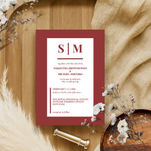 Invitation Mariage en terre cuite moderne