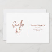 Invitation Mariage en terre cuite simple de rouille Photo (Devant)