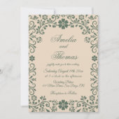 Invitation Mariage en vert beige Talavera  (Devant)