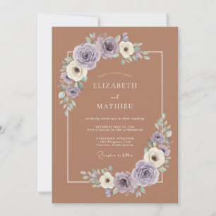 Invitation Mariage Enchanté aux Fleurs de Lavande