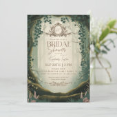 Invitation Mariage enchanté de conte de fées en forêt (Debout devant)
