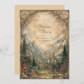 Invitation Mariage enchanté du château de Mystic Valley (Devant / Derrière)