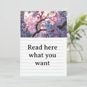 Invitation Mariage Enchanté sous les Fleurs de Cerisier et la (Debout devant)