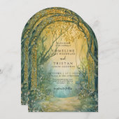 Invitation Mariage Enchanted Emerald Forest Portal (Devant / Derrière)