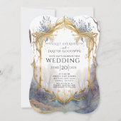 Invitation Mariage Enchanted Forest Gold Frame (Devant)