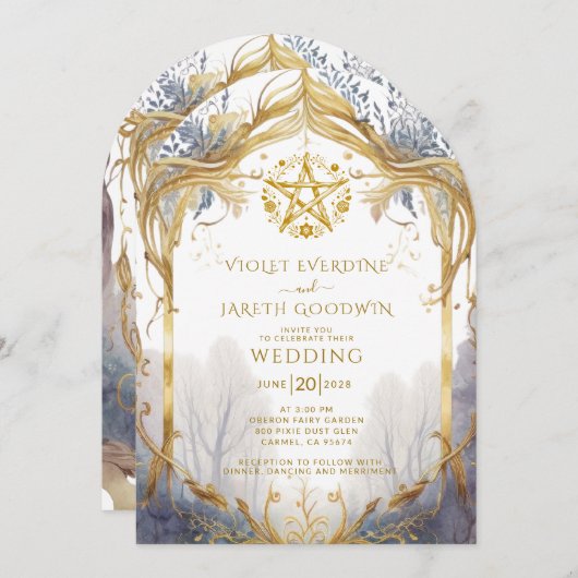 Invitation Mariage Enchanted Forest Portal (Devant / Derrière)