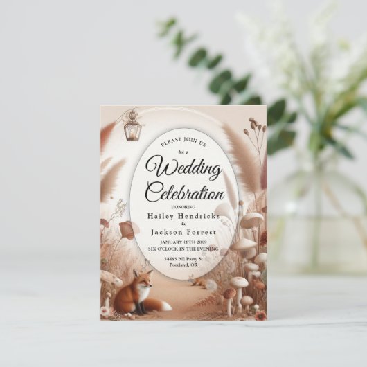 Invitation Mariage Enchanted Forêt d'automne (Debout devant)