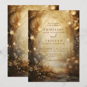 Invitation Mariage Enchanted Golden Forest (Devant / Derrière)