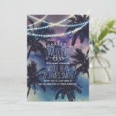 Invitation Mariage Enchanted Night Sky Soirée Lumières de pla (Debout devant)