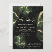Invitation Mariage | Encre d'alcool Abstraite de mousse (Devant)