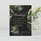 Invitation Mariage | Encre d'alcool Abstraite de mousse (Debout devant)