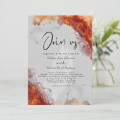 Invitation MARIAGE | Encre d'alcool en terre cuite gras (Debout devant)