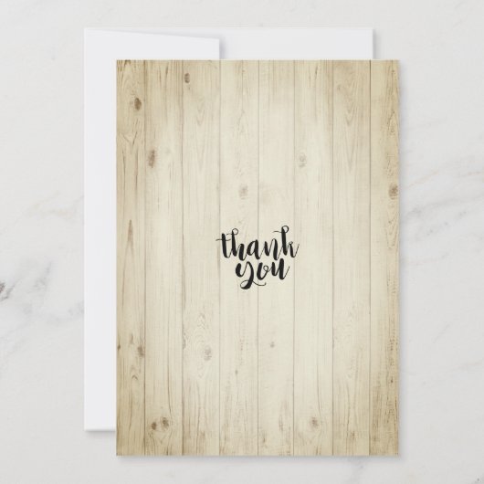 Invitation Mariage Engagement Fleurs de partie Chaîne Bois cl (Dos)