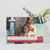 Invitation Mariage Engagement Party BBQ Nouvelles (Debout devant)