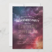 Invitation Mariage Engagement Party Galaxy Star Constellation (Devant)