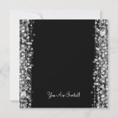 Invitation Mariage Engagement Party Sparkings Silver (Dos)
