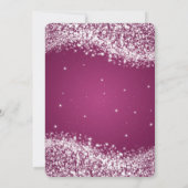 Invitation Mariage Engagement Party Sparkling Vague rose (Dos)