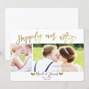 Invitation Mariage Engagement Photo Or Pour Toujours 2