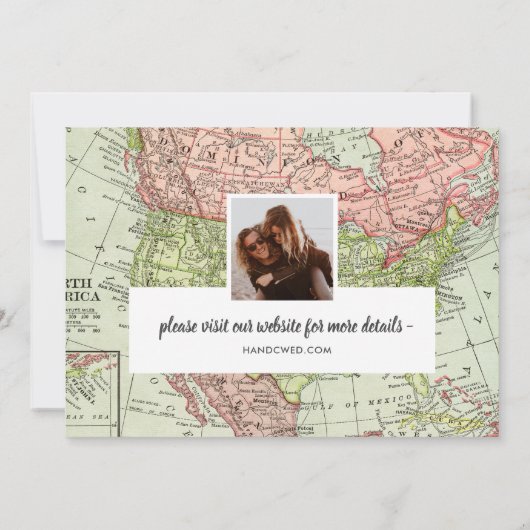 Invitation Mariage Enregistrer la date 2 Photo L'aventure com (Dos)