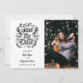 Invitation Mariage Enregistrer la date 2 Photo Typographie bo (Devant)