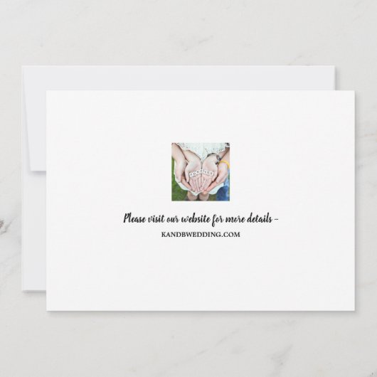 Invitation Mariage Enregistrer la date 2 Photo Typographie bo (Dos)