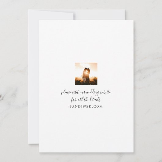Invitation Mariage Enregistrer la date 2 Photos Joli Script P (Dos)