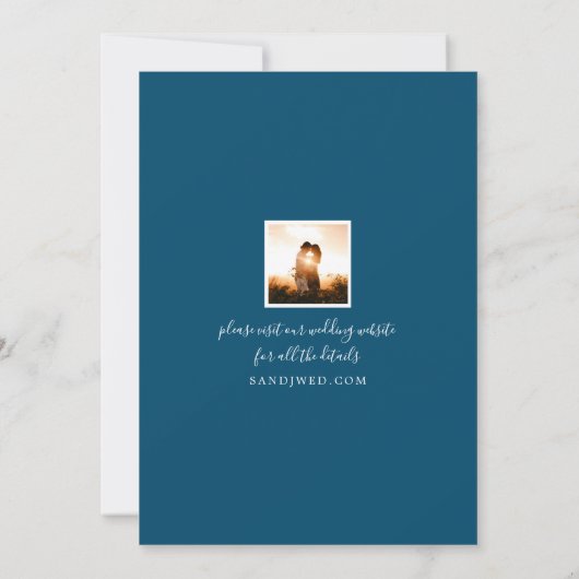 Invitation Mariage Enregistrer la date 2 Photos Joli Script P (Dos)