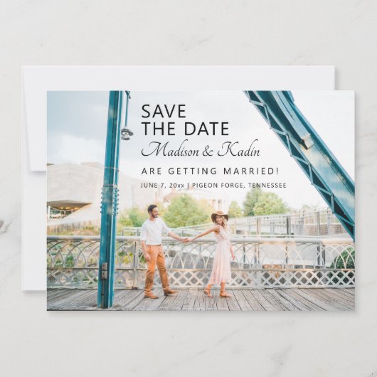 Invitation Mariage Enregistrer la date 4 Photo (Devant)