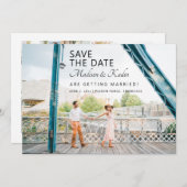 Invitation Mariage Enregistrer la date 4 Photo (Devant / Derrière)