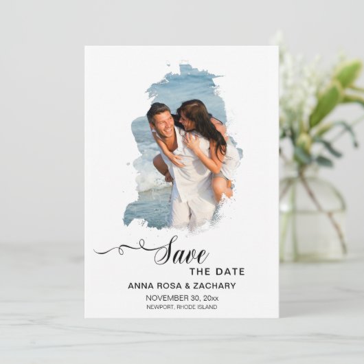 Invitation *~* MARIAGE ENREGISTRER LA DATE - AR6 Website QR P (Debout devant)