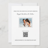 Invitation *~* MARIAGE ENREGISTRER LA DATE - AR6 Website QR P (Dos)