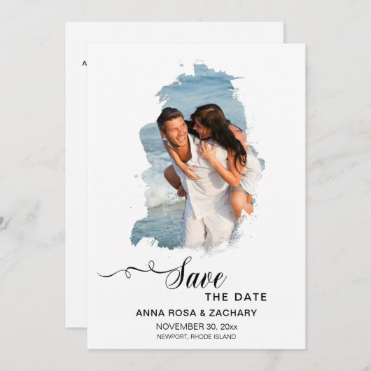 Invitation *~* MARIAGE ENREGISTRER LA DATE - AR6 Website QR P (Devant / Derrière)