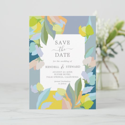 Invitation Mariage Enregistrer la date avec photo (Debout devant)
