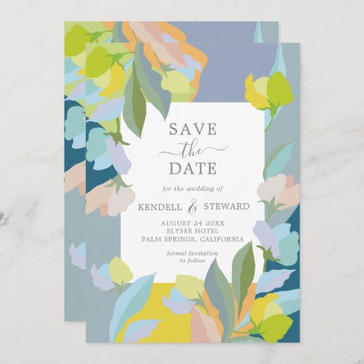 Invitation Mariage Enregistrer la date avec photo (Devant / Derrière)