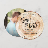 Mariage enregistrer la date bois disque de l'arbre