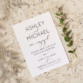 Invitation Mariage Enregistrer la date QR Code noir et blanc