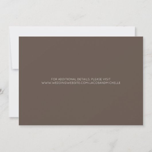 Invitation Mariage Enregistrer La Date Rétro Minimale Photo (Dos)