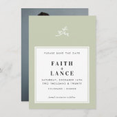 Invitation MARIAGE ENREGISTRER LA DATE simple mignon brindill (Devant / Derrière)