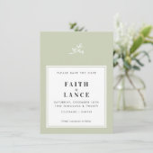 Invitation MARIAGE ENREGISTRER LA DATE simple mignon brindill (Debout devant)