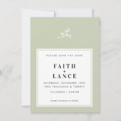 Invitation MARIAGE ENREGISTRER LA DATE simple mignon brindill (Devant)