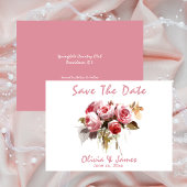 Invitation Mariage Enregistrer La Date Soft Rose Antique Rose
