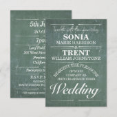 Invitation Mariage enseignant de tableau de bord (Devant / Derrière)