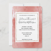 Invitation Mariage épices de pêche chic (Devant)