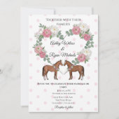Invitation Mariage Équestre Cheval (Devant)