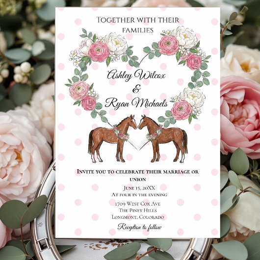 Invitation Mariage Équestre Cheval